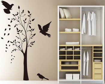 Tree with Birds Wall Decal Vinyl Tree Art Stickers